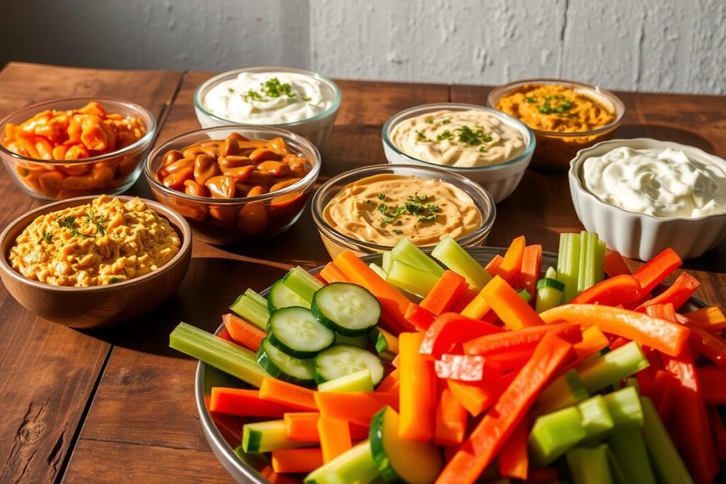 homemade dips for veggie platter