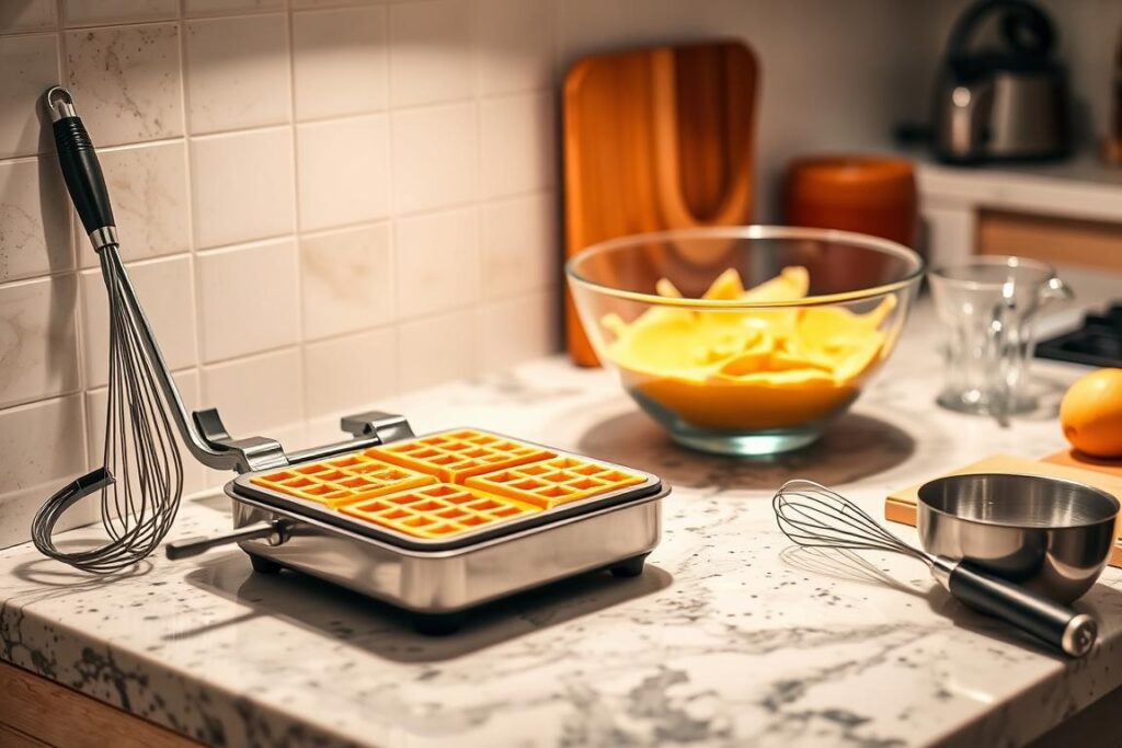 waffle maker and batter