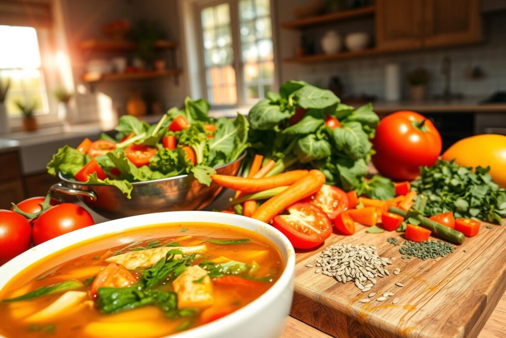 nutritious soups and salads